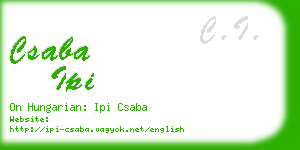 csaba ipi business card